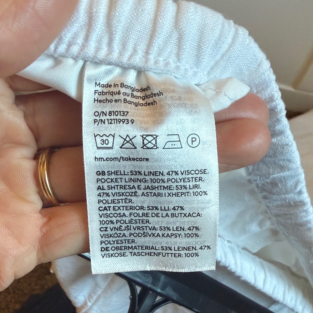 H&M White Wide Leg Pants - Picture 5 of 6